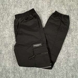 Sonneti London Boys Large 14-16 Black Taron Cargo Jogger Pockets Pants NWT